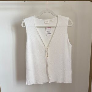 Cyrus Ivory Textured Tank Top